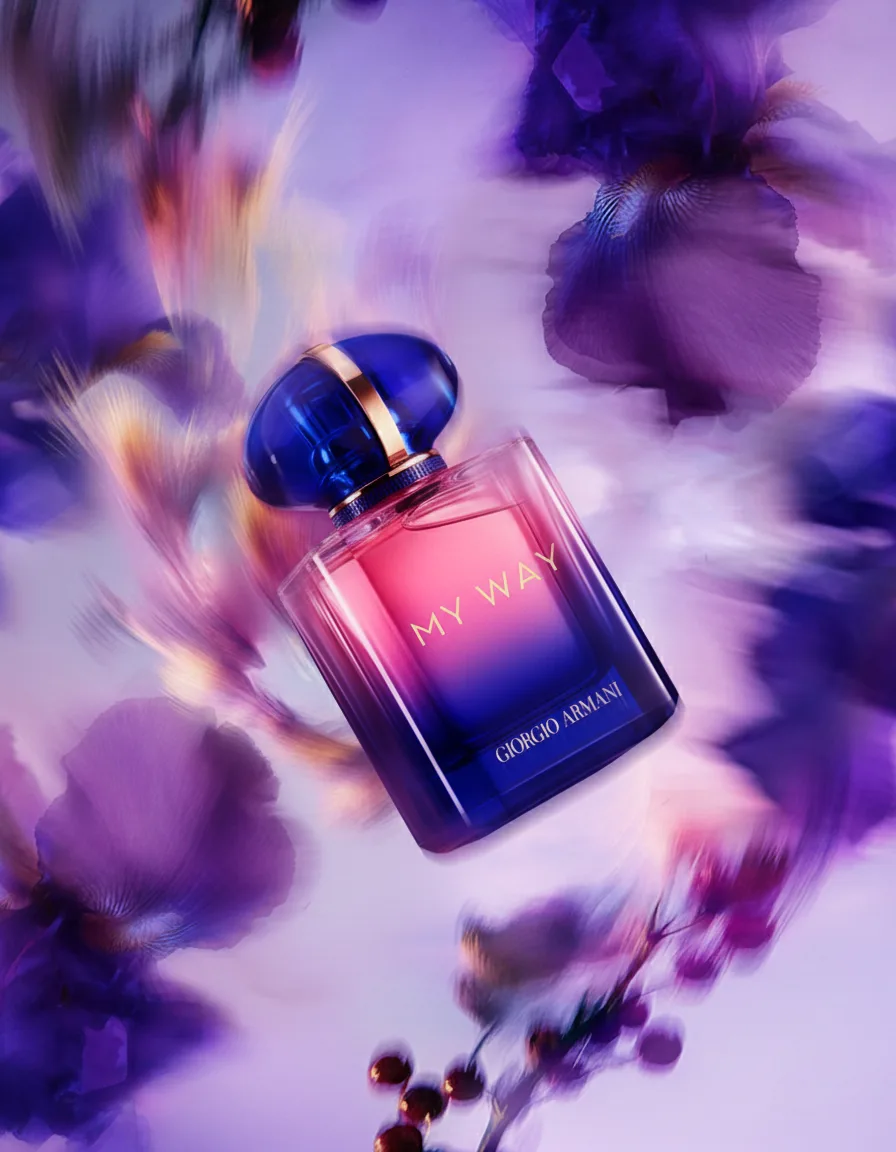 Flacon de parfum Armani My Way mis en scène par iart